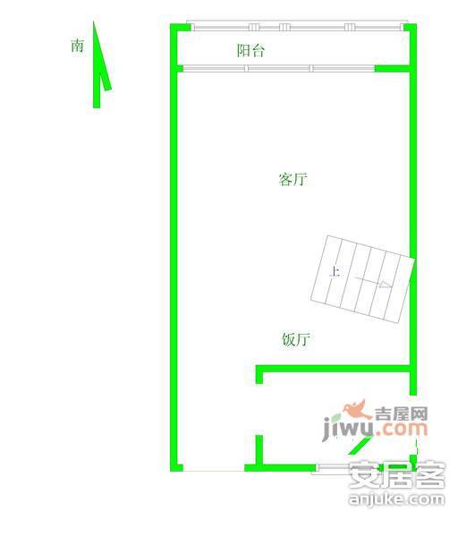 裕德小区1室0厅1卫37㎡户型图