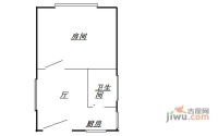 乌中小区1室1厅1卫50㎡户型图