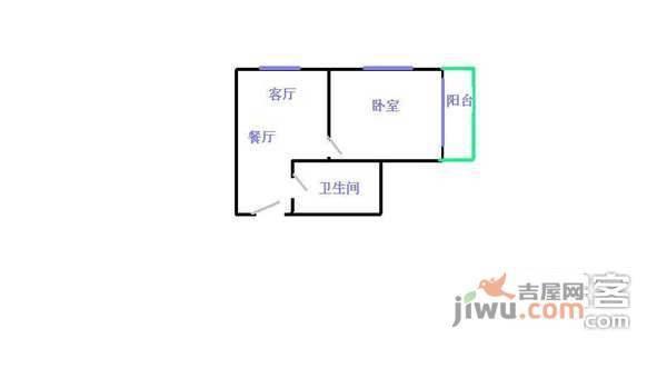 星辰园1室1厅1卫93㎡户型图