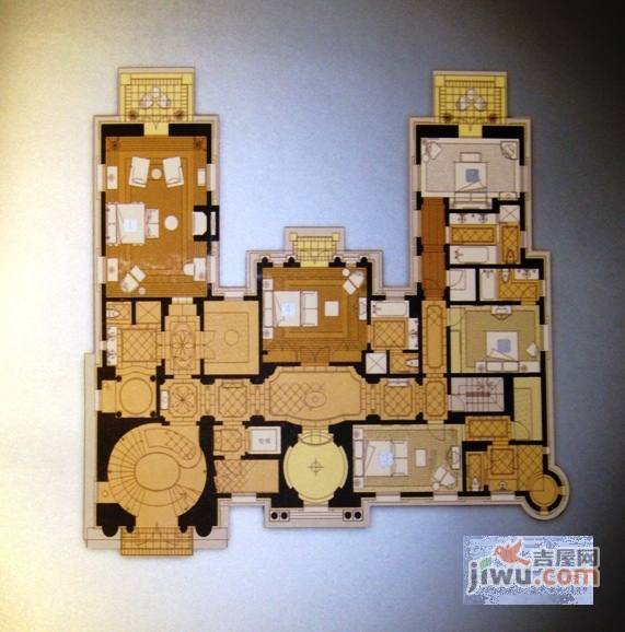 上海紫园4室3厅4卫585㎡户型图