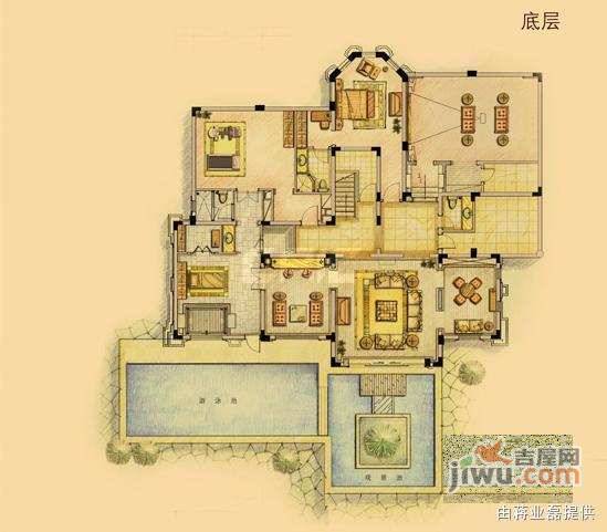 上海紫园4室3厅5卫583㎡户型图