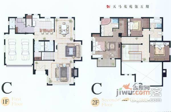 天马高尔夫花园4室3厅3卫458㎡户型图