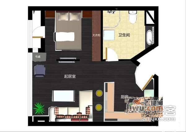 佘山新天地1室1厅1卫79㎡户型图