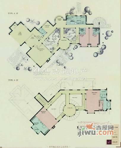 佘山月湖山庄6室3厅4卫1102㎡户型图