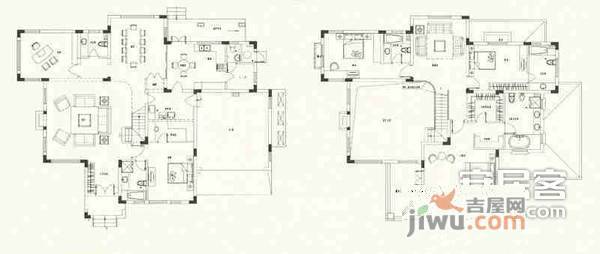 天安别墅5室3厅4卫343㎡户型图