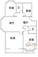 天乐小区3室2厅2卫100㎡户型图