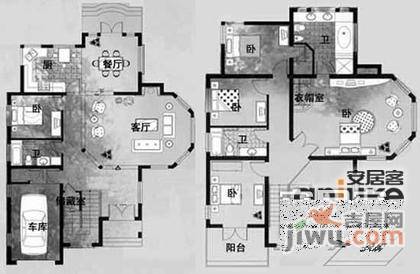 桃花源田庄5室3厅3卫611㎡户型图