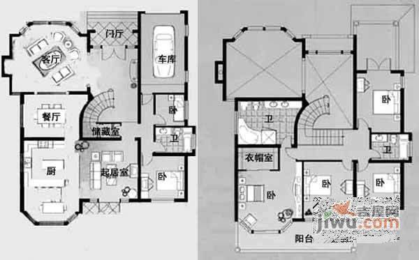 绿洲苑4室2厅3卫289㎡户型图