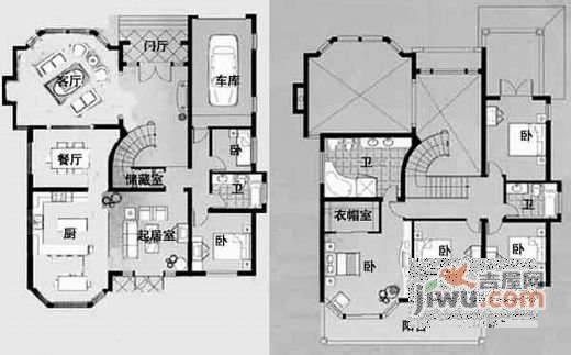 绿洲比华利花园5室2厅4卫390㎡户型图