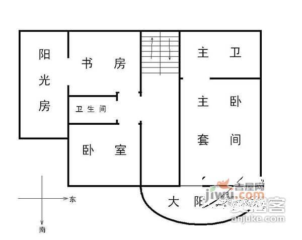 同润家园5室2厅3卫245㎡户型图