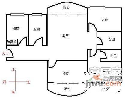 浅水湾花园5室3厅4卫375㎡户型图