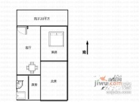 菜花泾小区2室1厅1卫52㎡户型图