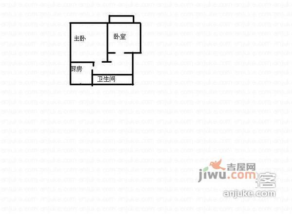 人乐小区2室1厅1卫78㎡户型图