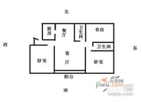 华中公寓3室2厅2卫150㎡户型图