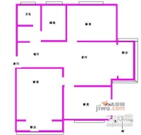 华中公寓3室2厅1卫120㎡户型图