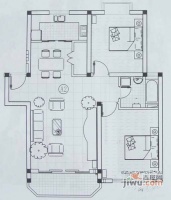 兴日家园四期2室2厅1卫94㎡户型图