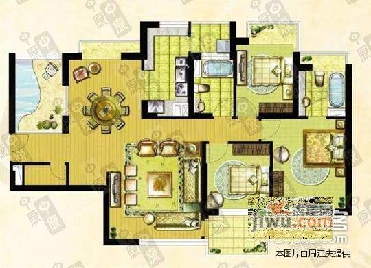 江虹小区4室2厅2卫237㎡户型图