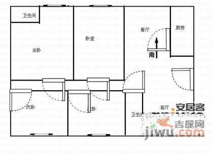 锦桂苑4室2厅2卫150㎡户型图