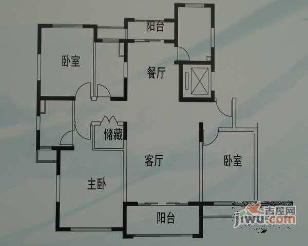 月亮河桂园4室2厅2卫188㎡户型图