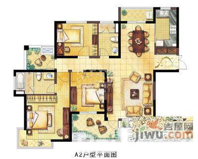 祥和花苑4室2厅3卫230㎡户型图