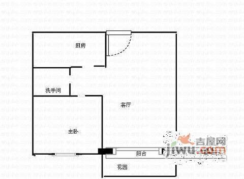 泰晤士小镇1室0厅1卫57㎡户型图