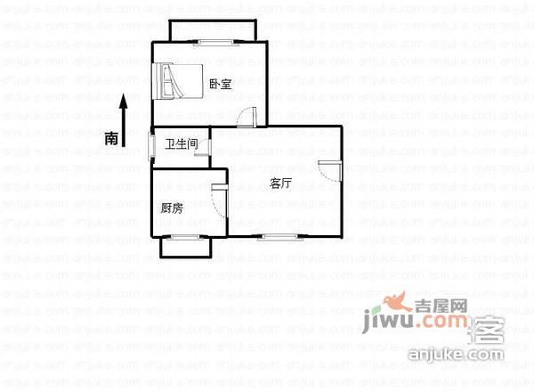 上泰绅苑1室1厅1卫76㎡户型图