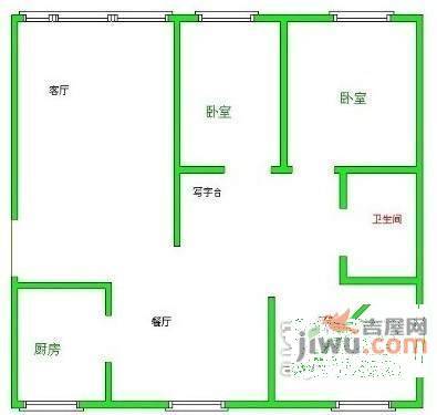 爱丁堡润峰苑3室2厅1卫117㎡户型图