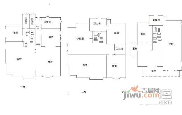 环岛翡翠湾6室3厅4卫500㎡户型图