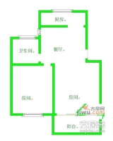 九亭苑2室1厅1卫73㎡户型图