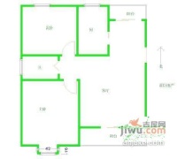 新城盛景A区2室1厅1卫90㎡户型图