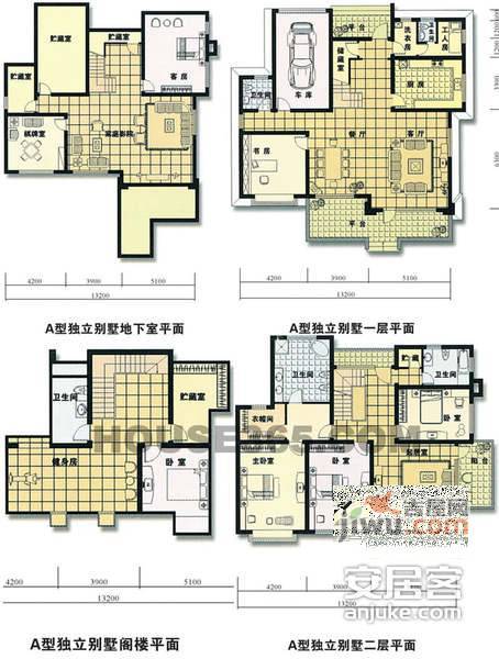 绿地国际山庄5室3厅5卫572㎡户型图