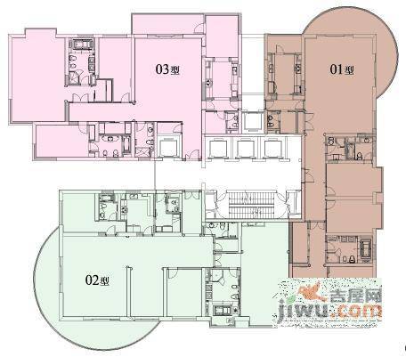 新虹桥亚洲花园4室3厅3卫178㎡户型图