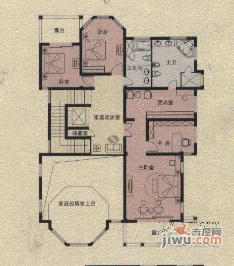 西郊枫林苑4室2厅3卫220㎡户型图