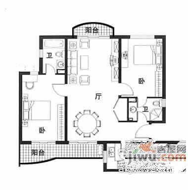 银涛高尔夫别墅4室2厅3卫户型图