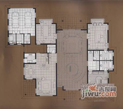 银涛高尔夫别墅4室2厅3卫户型图