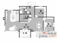 西郊园中园4室2厅4卫366㎡户型图