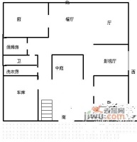 西郊园中园4室3厅4卫355㎡户型图