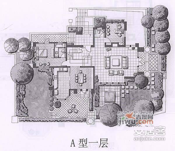 西郊紫郡5室2厅4卫600㎡户型图