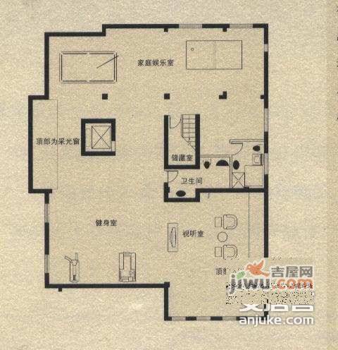 绿中海明苑东区2室2厅1卫110㎡户型图