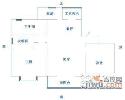 夏阳金城3室2厅2卫125㎡户型图