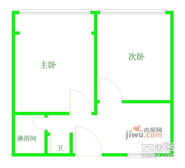 石一小区2室1厅1卫70㎡户型图