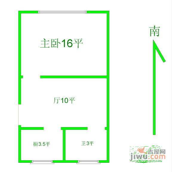 太浜巷1室1厅1卫40㎡户型图