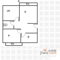 太浜巷2室2厅1卫69㎡户型图