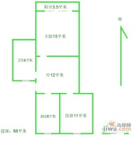 邮政石泉大楼2室1厅1卫103㎡户型图