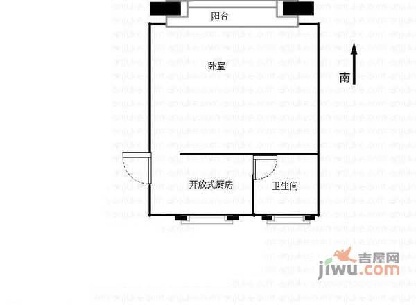 长新小区1室0厅1卫35㎡户型图