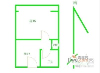 石泉一村1室1厅1卫46㎡户型图