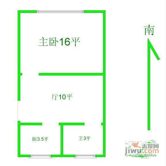 光新三村1室0厅1卫34㎡户型图