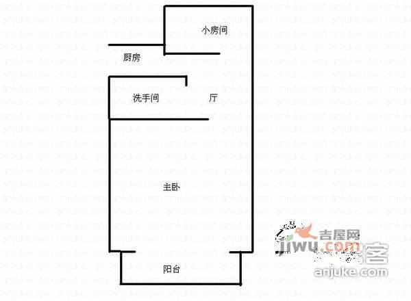 嘉富利大厦1室1厅1卫260㎡户型图