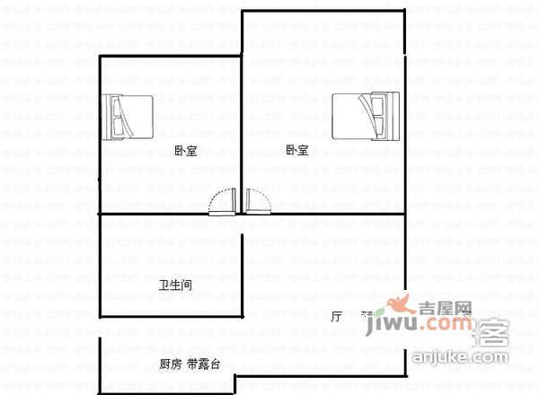 宁泉新苑2室1厅1卫99㎡户型图