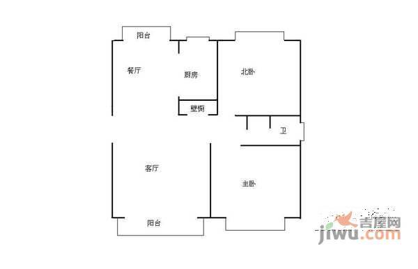 恒力锦沧花园2室2厅2卫153㎡户型图